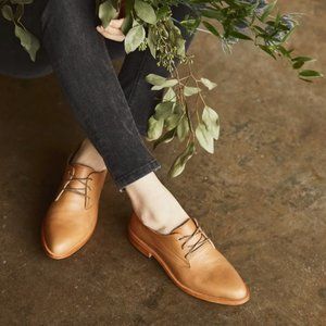 Nisolo James Oxford Women's Shoes in Almond, Size 7.5